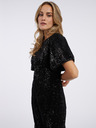Orsay Schwarzes Damen Midikleid mit Pailletten ORSAY