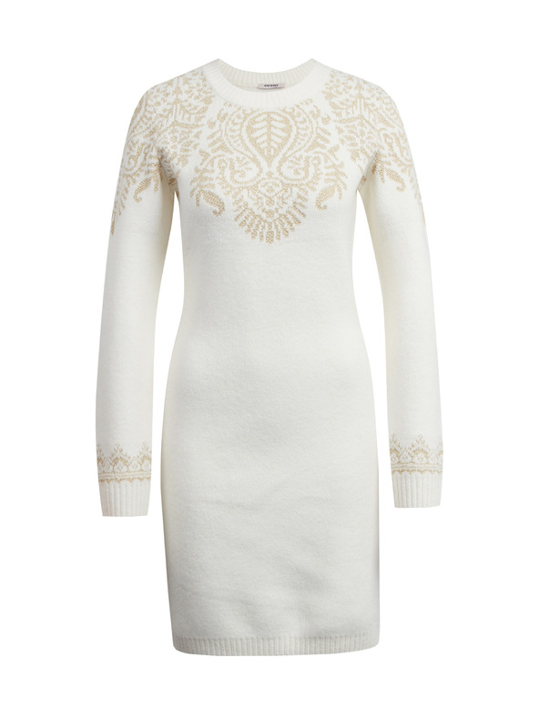 Orsay Cremefarbenes Damen-Pullover-Kleid ORSAY