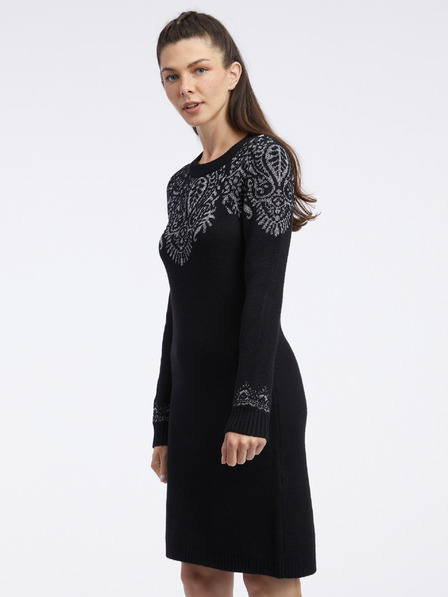 Orsay Schwarzes Damen-Pullover-Kleid ORSAY
