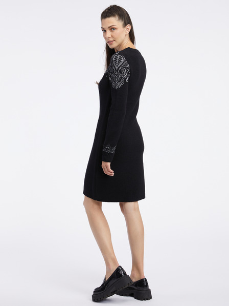 Orsay Schwarzes Damen-Pullover-Kleid ORSAY