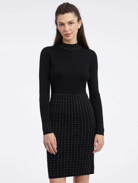 Orsay Schwarzes Damen-Pulloverkleid ORSAY