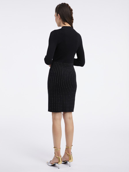 Orsay Schwarzes Damen-Pulloverkleid ORSAY