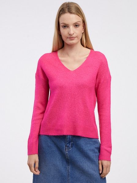 Jacqueline de Yong Dunkelrosa Damenpullover JDY Elanora