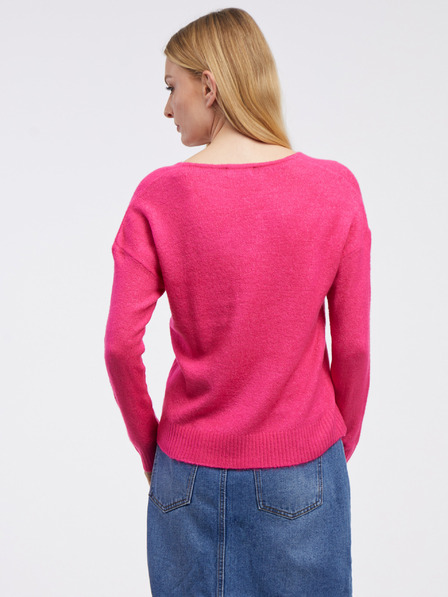 Jacqueline de Yong Dunkelrosa Damenpullover JDY Elanora