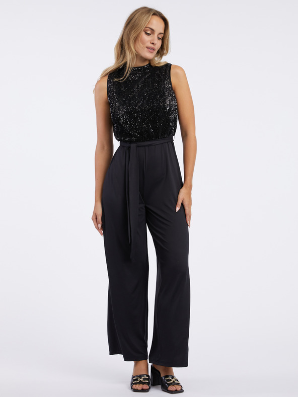 Orsay Schwarzer Damen Jumpsuit mit Pailletten ORSAY