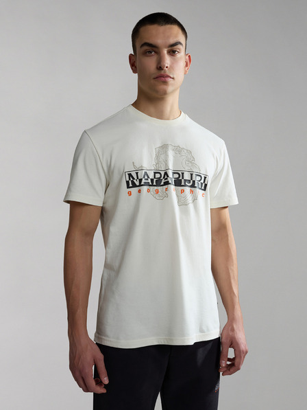 Napapijri Cremefarbenes NAPAPIJRI Iceberg T-Shirt für Herren