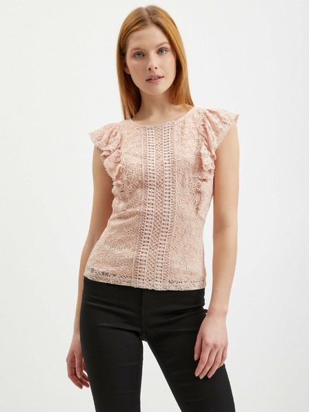Orsay Hellrosa Damen-Spitzenbluse ORSAY