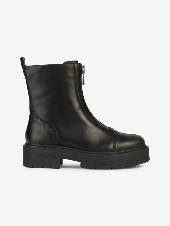 Geox Schwarze Damen Winterstiefelette aus Leder Geox Spherica
