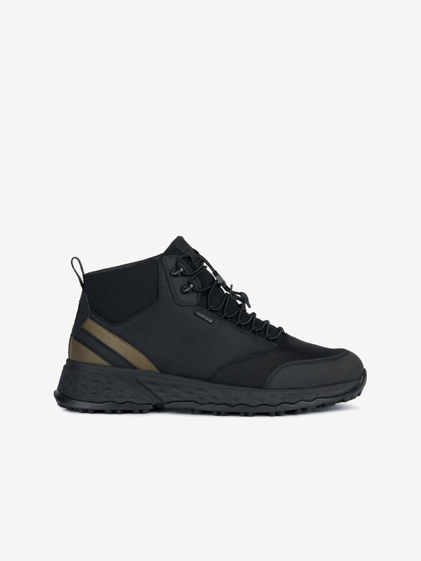 Geox Schwarze Herren-Turnschuhe mit Lederdetails Geox Sterrato