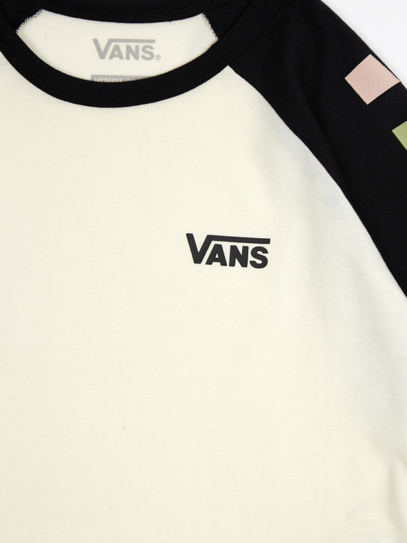 Vans Weißes und schwarzes Langarmshirt für Mädchen VANS