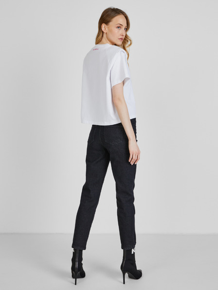 Karl Lagerfeld Weißes Damenshirt mit Schulterpolstern KARL LAGERFELD