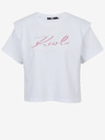 Karl Lagerfeld Weißes Damenshirt mit Schulterpolstern KARL LAGERFELD