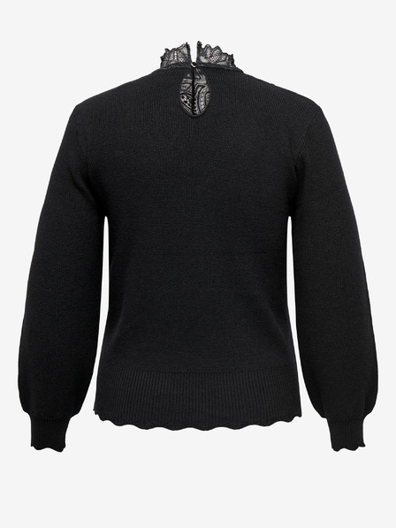 ONLY CARMAKOMA Schwarzer Damenpullover mit Spitze ONLY CARMAKOMA Rebecca