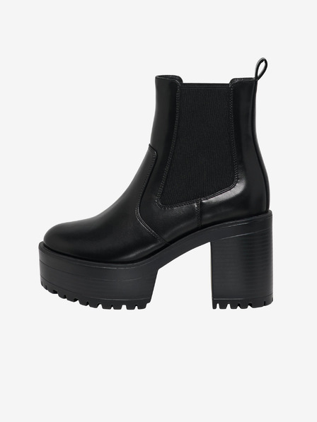 ONLY Schwarze Damenstiefelette ONLY Tasha mit Absatz