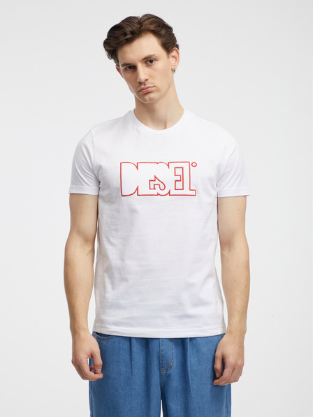 Diesel Weißes Herren-T-Shirt DIESEL T-Diegos-B8 Maglietta