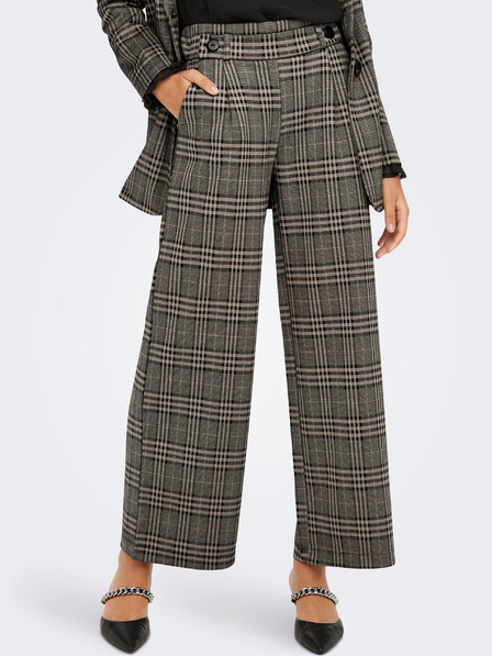 Jacqueline de Yong JDY Geggo Grau Damen Karierte Weite Hose