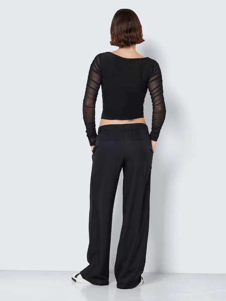 Noisy May Schwarzes Damen Crop Top Shirt Noisy May Louise