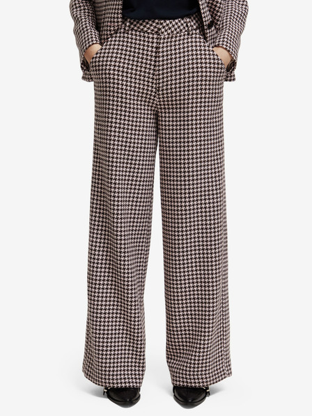 Scotch & Soda Beige gemusterte Damenhose aus Wollmischung Scotch & Soda