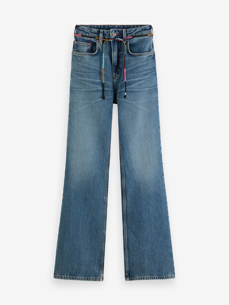 Scotch & Soda Blaue Damenjeans mit weitem Bein Scotch & Soda