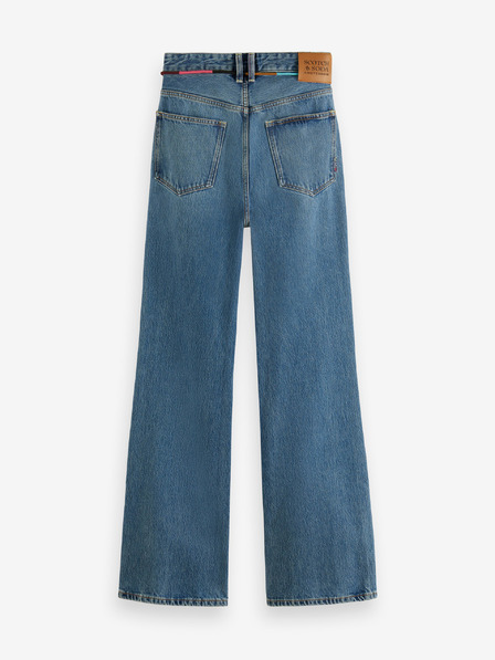 Scotch & Soda Blaue Damenjeans mit weitem Bein Scotch & Soda