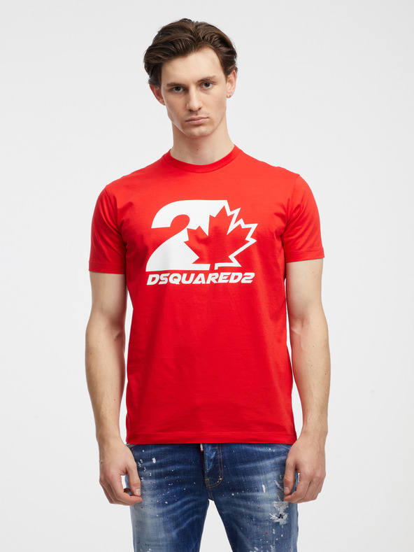 DSQUARED2 Rotes Herren T-Shirt DSQUARED2