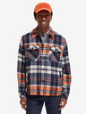 Scotch & Soda Blaues Herrenhemd leichte Jacke mit Scotch & Soda Wollmischung