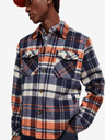 Scotch & Soda Blaues Herrenhemd leichte Jacke mit Scotch & Soda Wollmischung