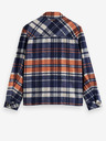 Scotch & Soda Blaues Herrenhemd leichte Jacke mit Scotch & Soda Wollmischung