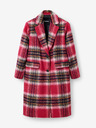 Desigual Rosa karierter Damenmantel aus Wollgemisch Desigual Tommy
