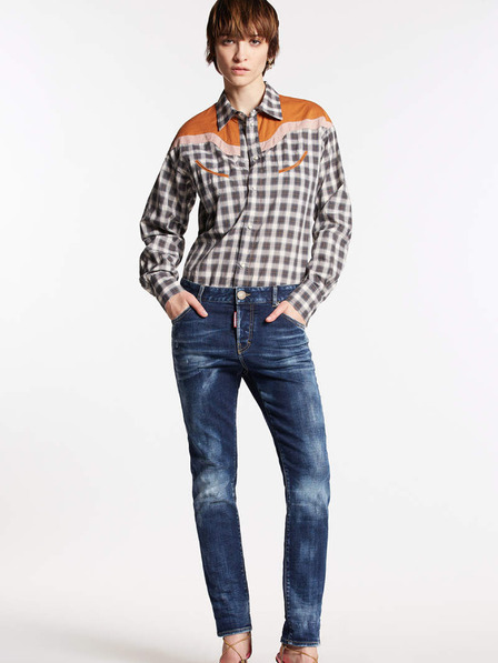 DSQUARED2 Blaue Slim Fit-Jeans für Damen DSQUARED2 Cool Girl