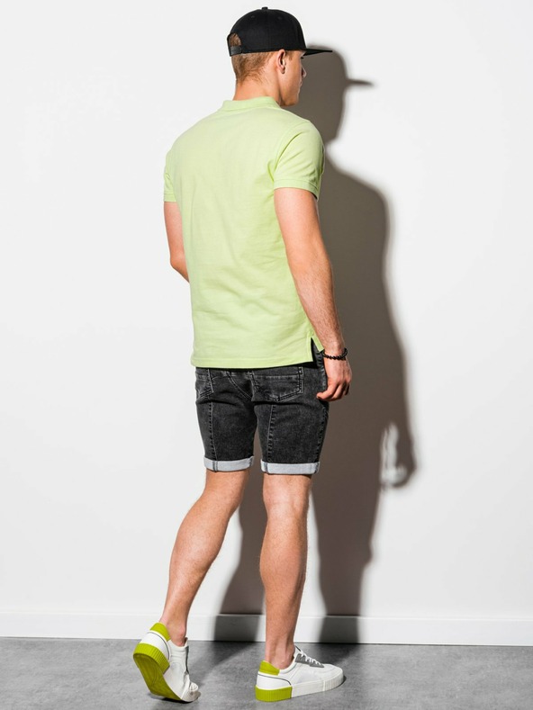 Ombre Clothing Hellgrün Herren Basic Polo Shirt Ombre Kleidung