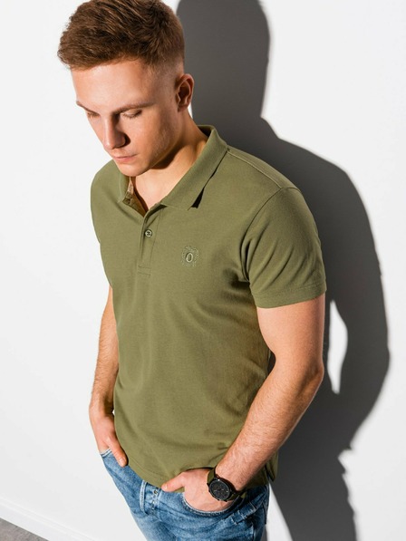 Ombre Clothing Khaki Herren-Poloshirt Basic Ombre Clothing