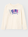 name it Cremefarbenes langärmeliges Name It Roselin T-Shirt für Mädchen