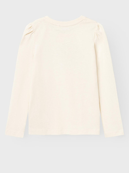 name it Cremefarbenes langärmeliges Name It Roselin T-Shirt für Mädchen