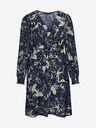 Vero Moda Curve Dunkelblaues gemustertes Damen-Shirt-Kleid VERO MODA Abbi