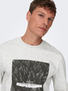 ONLY & SONS Hellgraues Herren Sweatshirt gestromt ONLY & SONS Oren