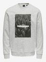 ONLY & SONS Hellgraues Herren Sweatshirt gestromt ONLY & SONS Oren