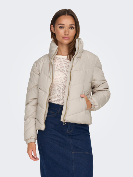 Jacqueline de Yong Cremefarbene Damen-Steppjacke JDY Finno