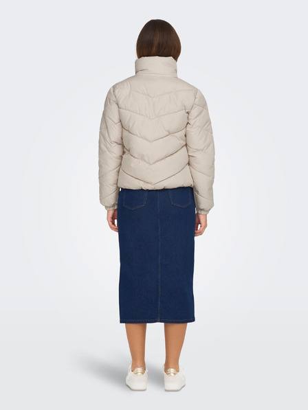 Jacqueline de Yong Cremefarbene Damen-Steppjacke JDY Finno