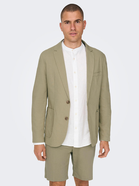ONLY & SONS Beige Herren-Jacke aus Leinenmischgewebe ONLY & SONS Eve