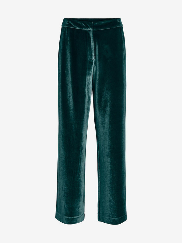 Vila Dunkelgrüne Damen-Samthose VILA Vicam