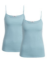 Orsay 2er-Set Basic-Tops in Hellblau von ORSAY