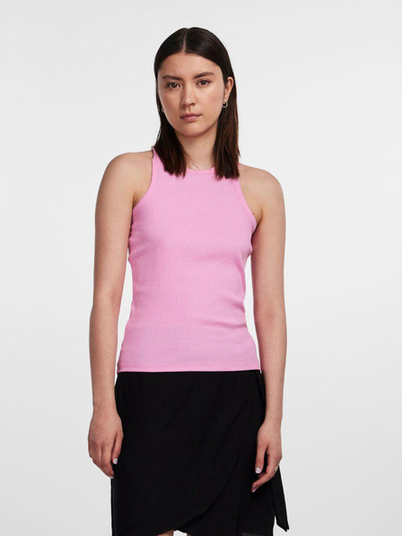 Pieces Pinkes geripptes Damen-Basic-Tank-Top Pieces Hand
