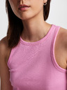 Pieces Pinkes geripptes Damen-Basic-Tank-Top Pieces Hand