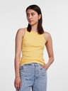 Pieces Gelbes geripptes Damen-Basic-Tank-Top Pieces Hand