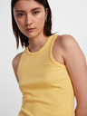Pieces Gelbes geripptes Damen-Basic-Tank-Top Pieces Hand