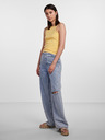 Pieces Gelbes geripptes Damen-Basic-Tank-Top Pieces Hand