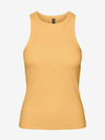 Pieces Gelbes geripptes Damen-Basic-Tank-Top Pieces Hand