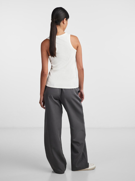 Pieces Weißes geripptes Damen-Basic-Tank-Top Pieces Hand