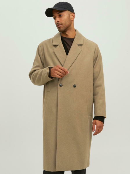 Jack & Jones Jack & Jones Harry Beige Herrenmantel aus Wollmischung